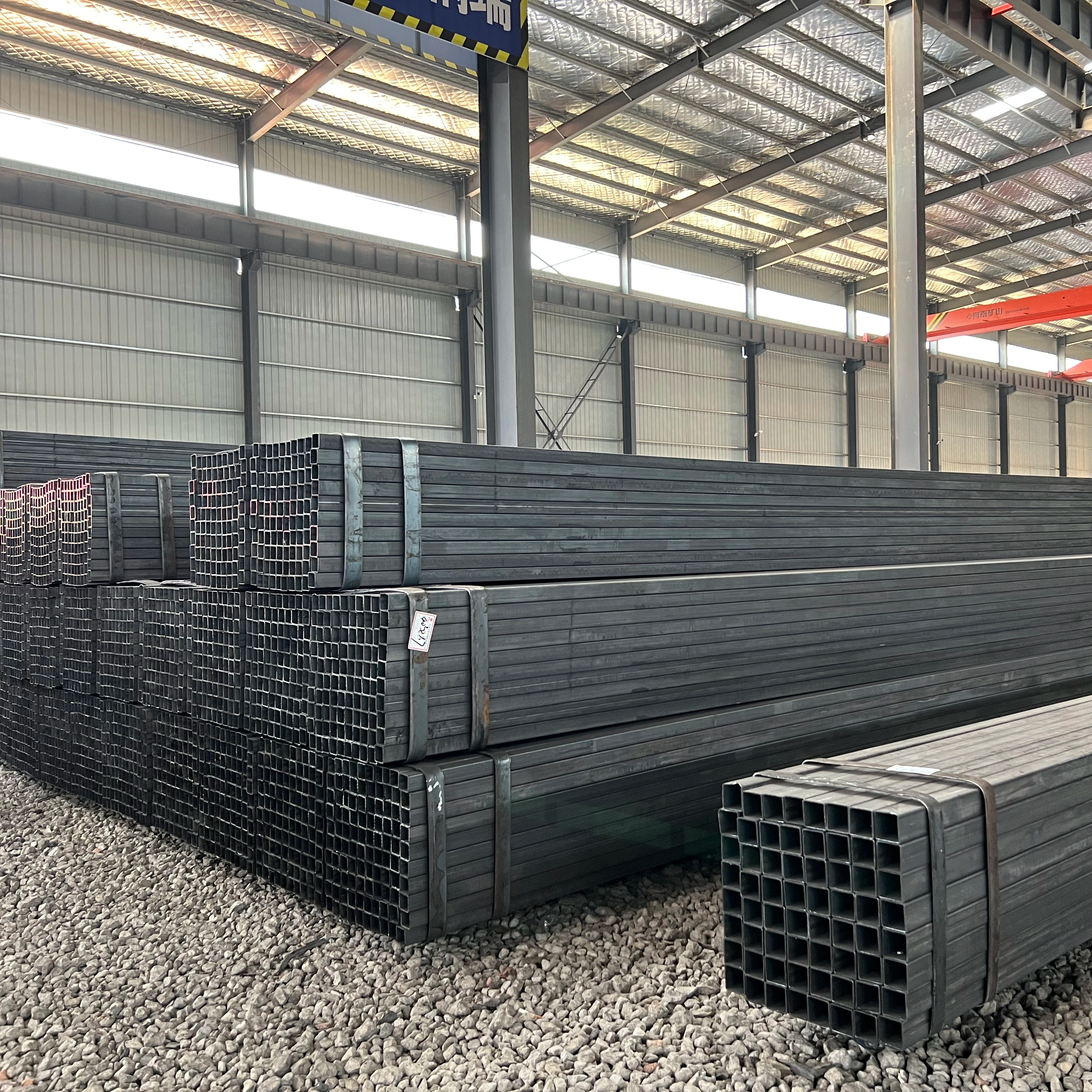 Black Steel Tube Square And Rectangular Hollow Section Steel Pipe Profile